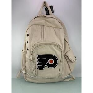 Philadelphia Flyers Canvas Backpack NHL Natural Cotton School Travel Bag NWT